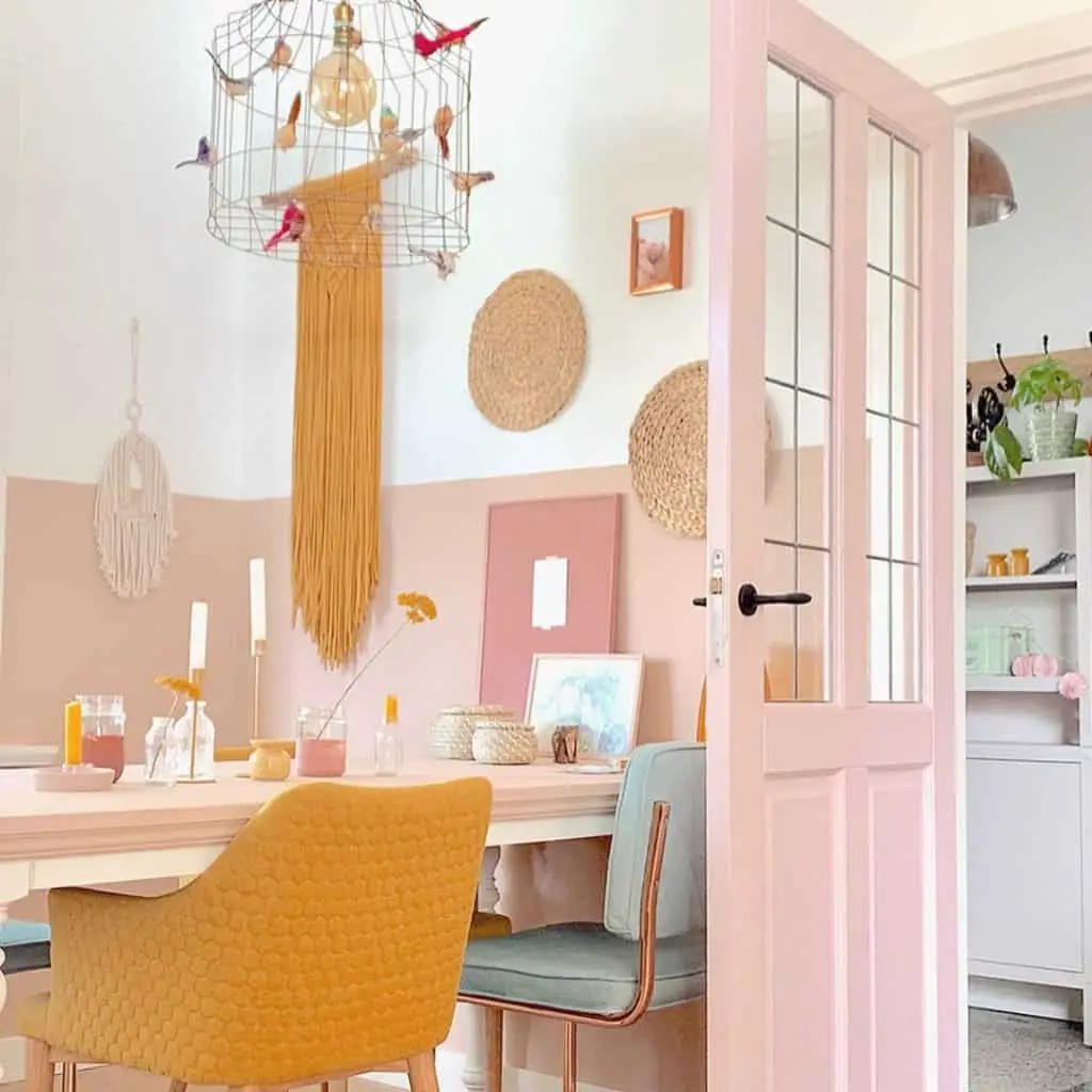 Pink And Ochre Home Decoration