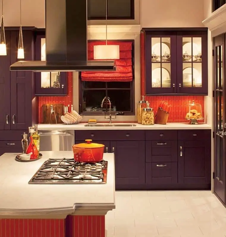 Purple And Orange Kitchen Decor
