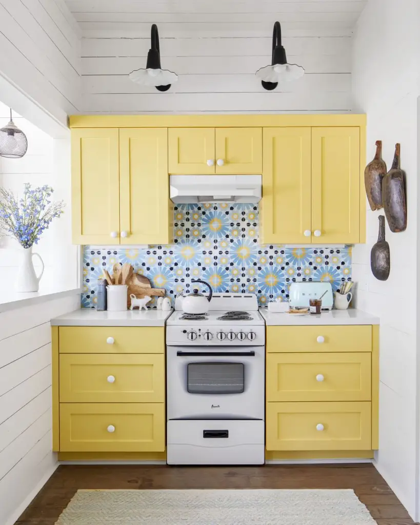 Yellow Cabinet Decor