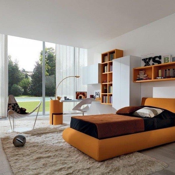 Simple Workspace Bedroom Design