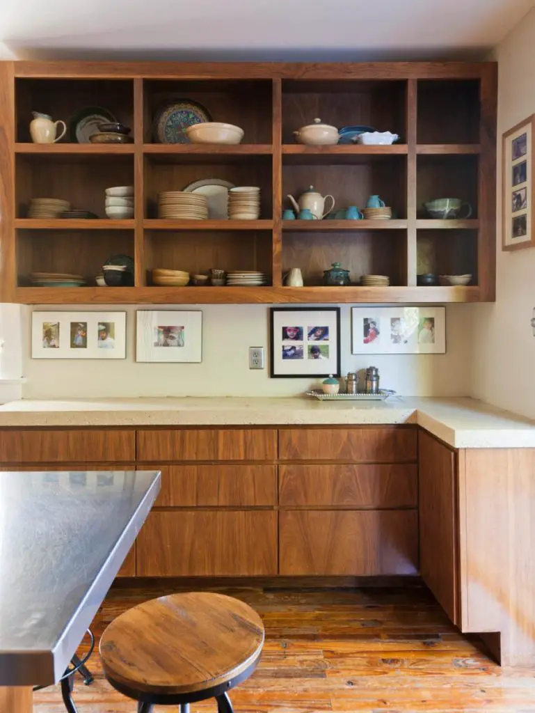 Kitchen Interior With Open Shelf